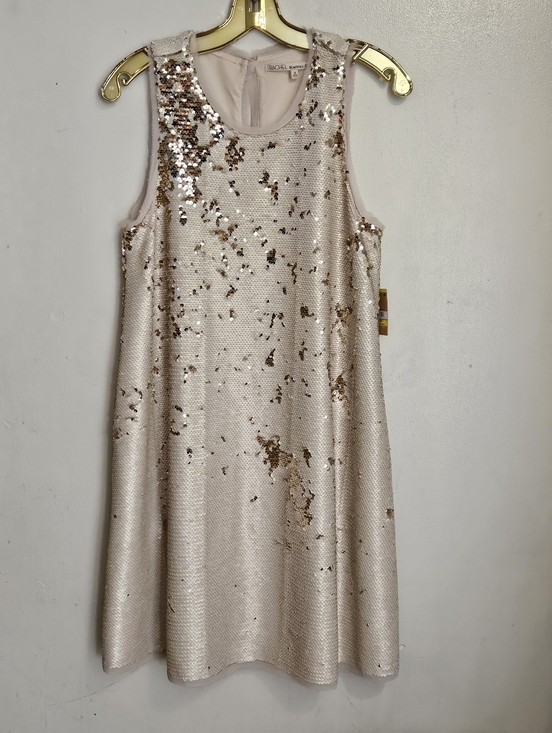 RACHEL Rachel Roy Dresses & Skirts - RACHEL Rachel Roy Sequin-Embellished Champagne Shift Top Style Dress